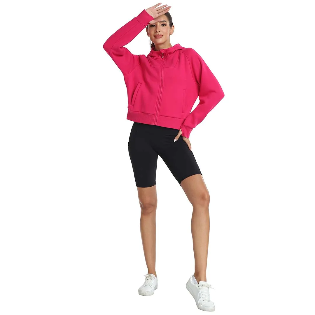 Women's Full Zip Cropped Sweatshirt