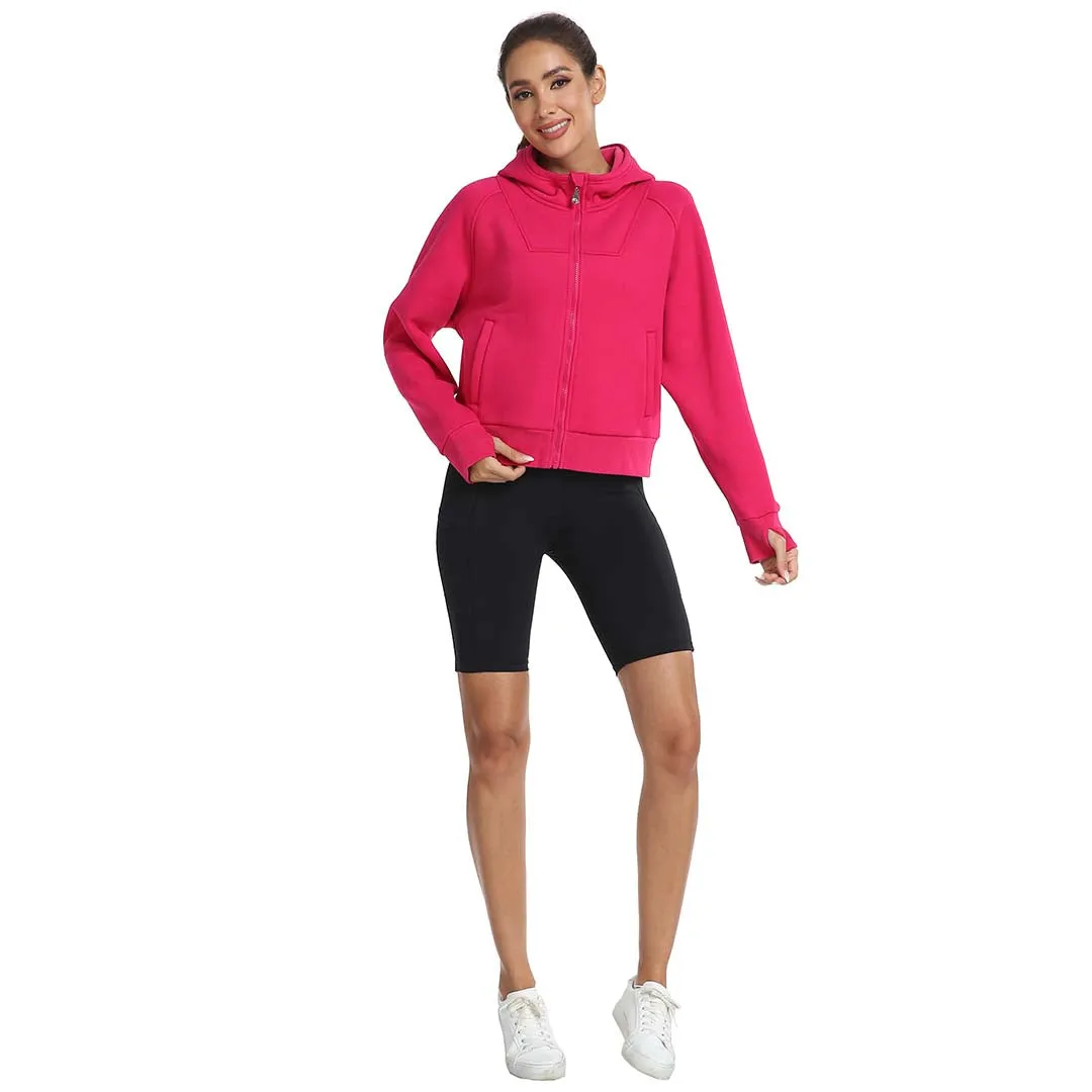 Women's Full Zip Cropped Sweatshirt
