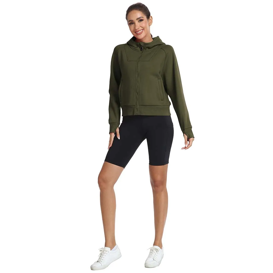 Women's Full Zip Cropped Sweatshirt