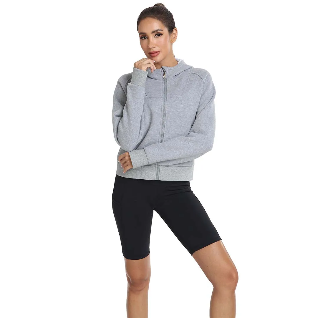 Women's Full Zip Cropped Sweatshirt