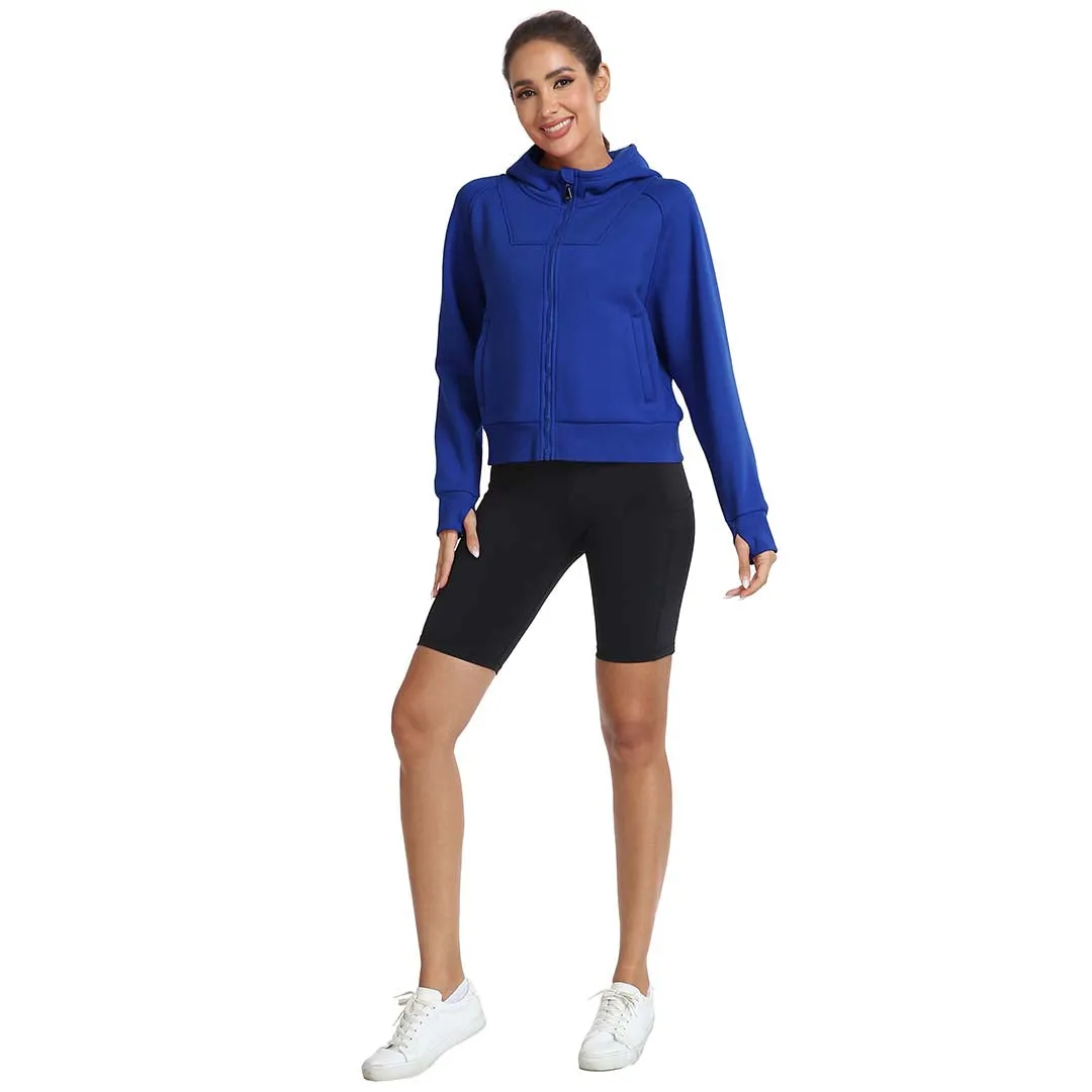 Women's Full Zip Cropped Sweatshirt