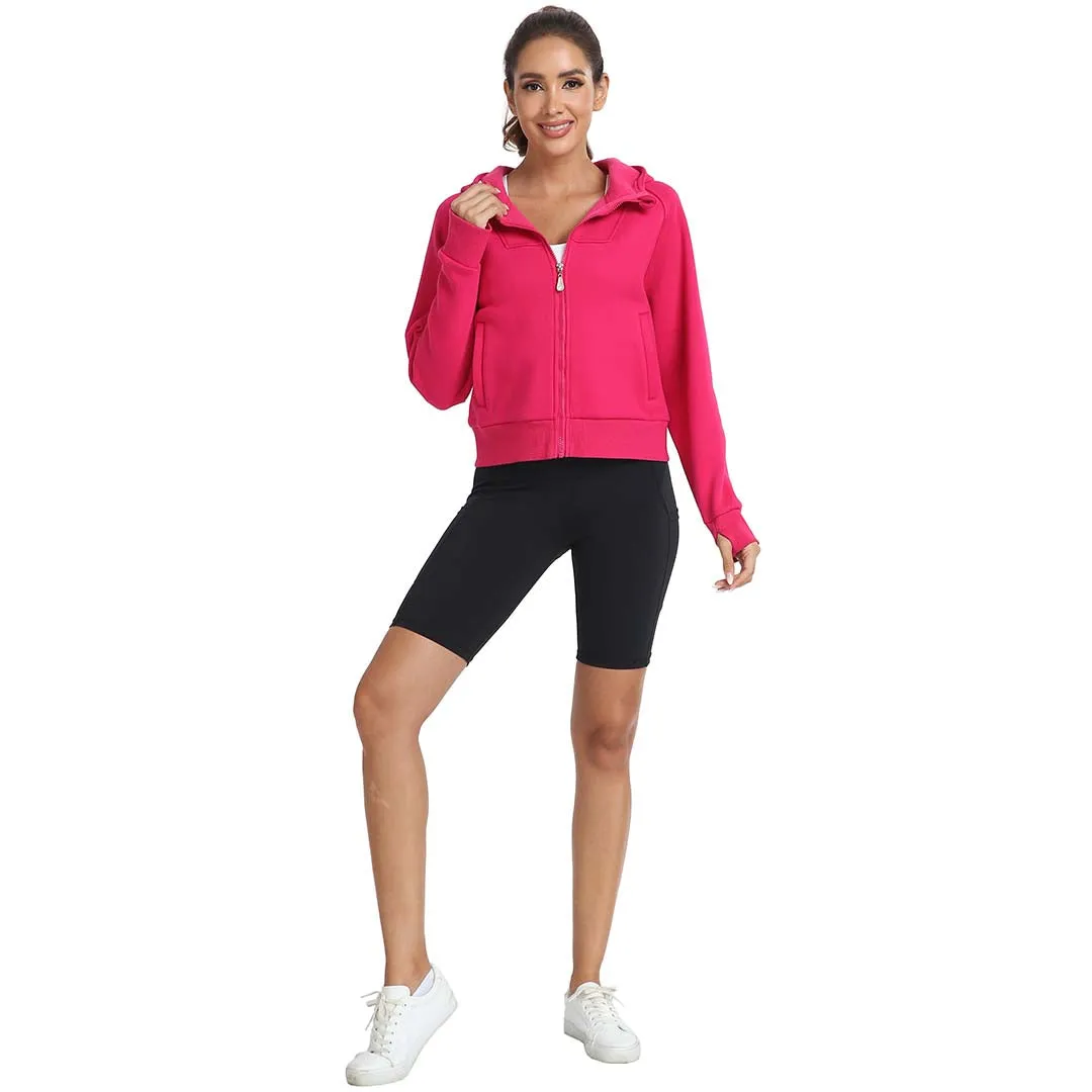 Women's Full Zip Cropped Sweatshirt