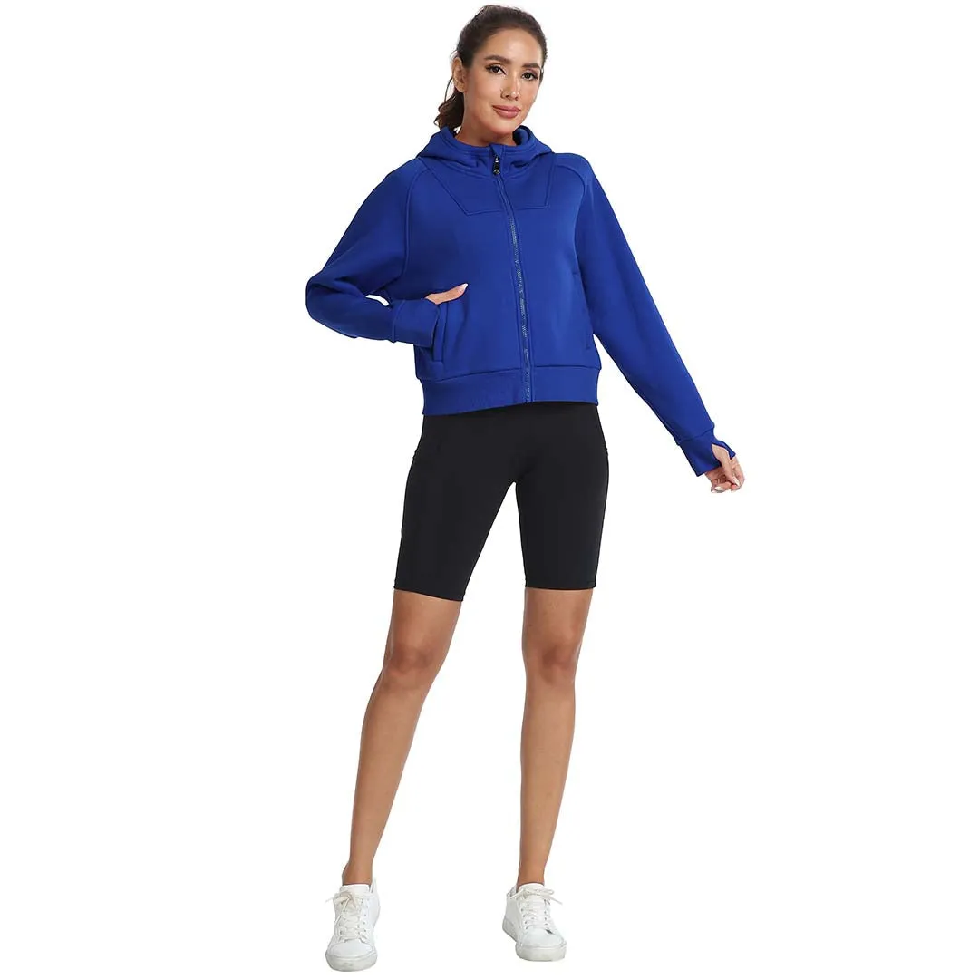 Women's Full Zip Cropped Sweatshirt