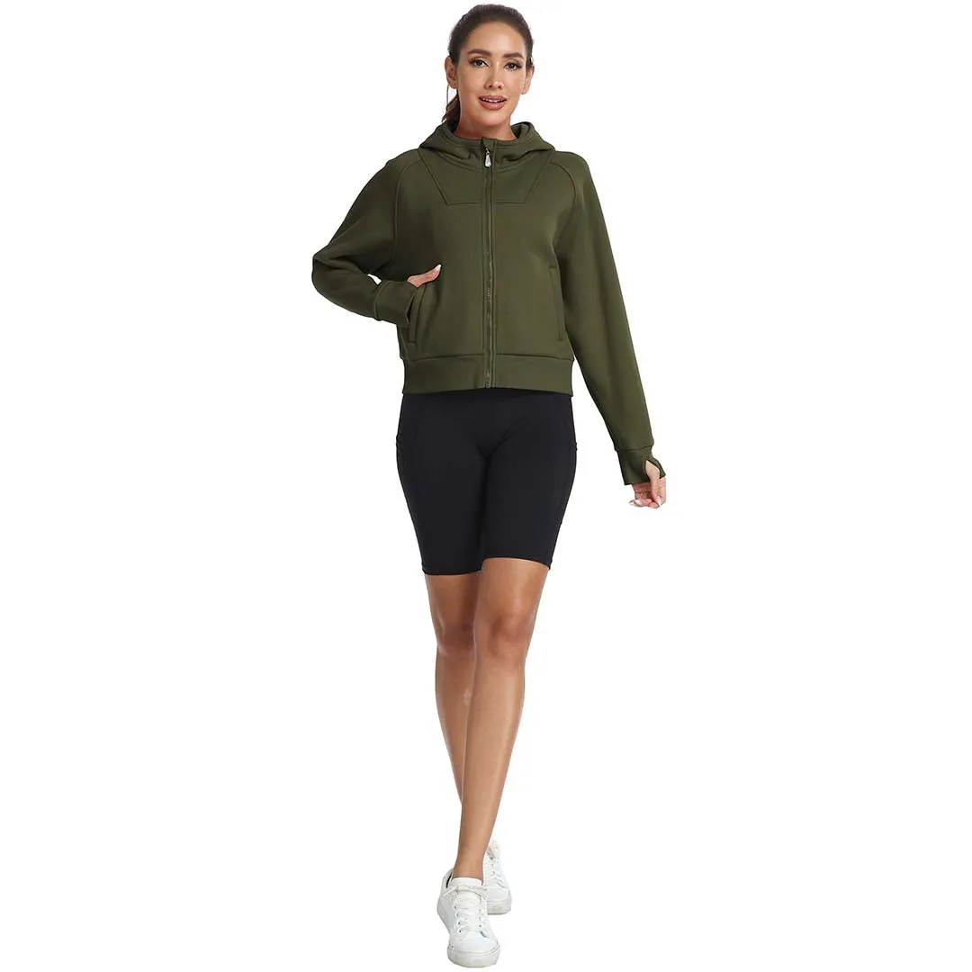 Women's Full Zip Cropped Sweatshirt