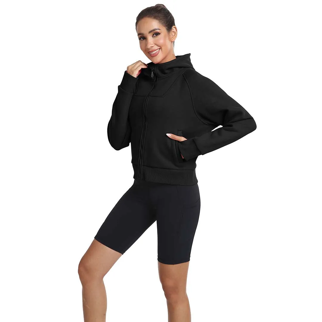 Women's Full Zip Cropped Sweatshirt