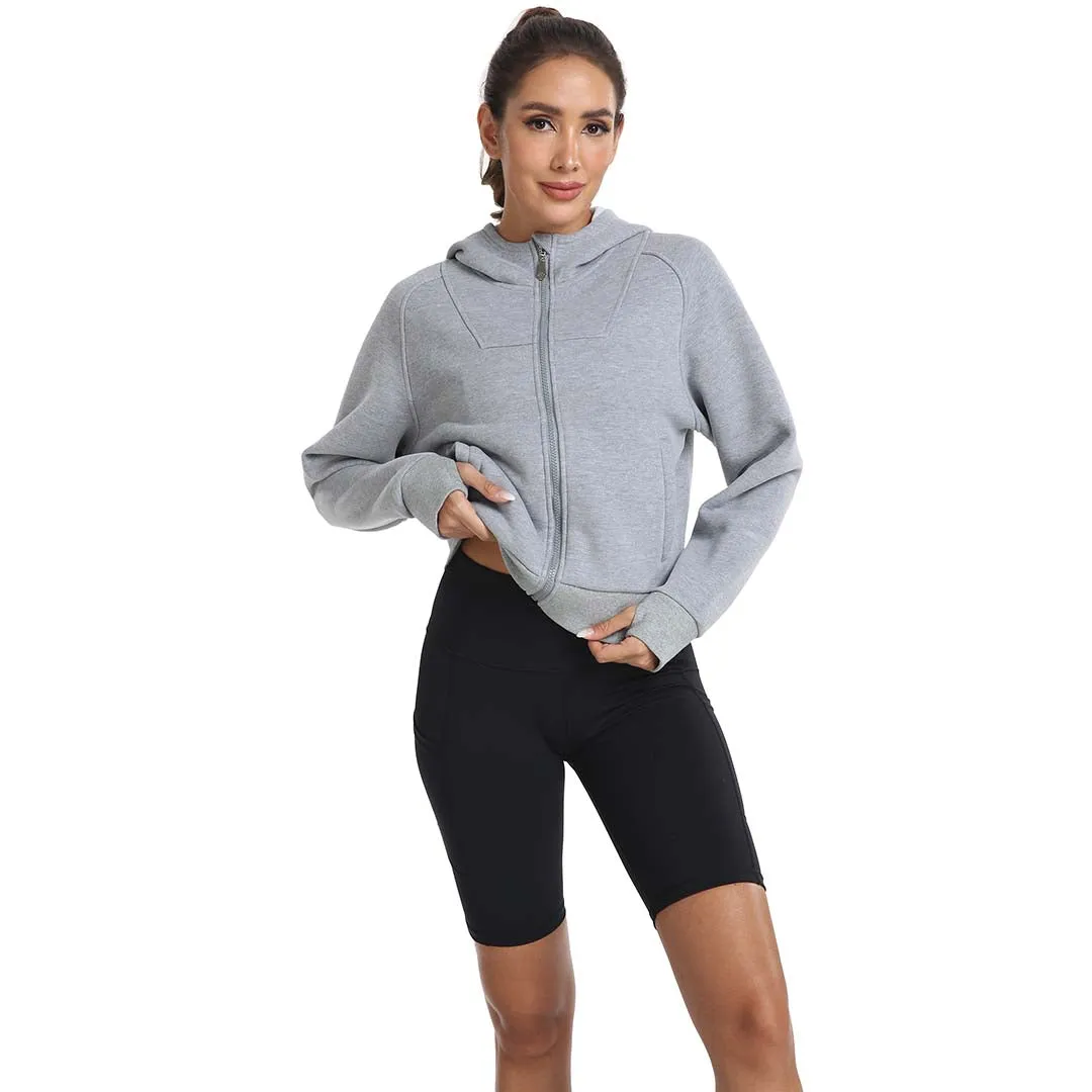 Women's Full Zip Cropped Sweatshirt