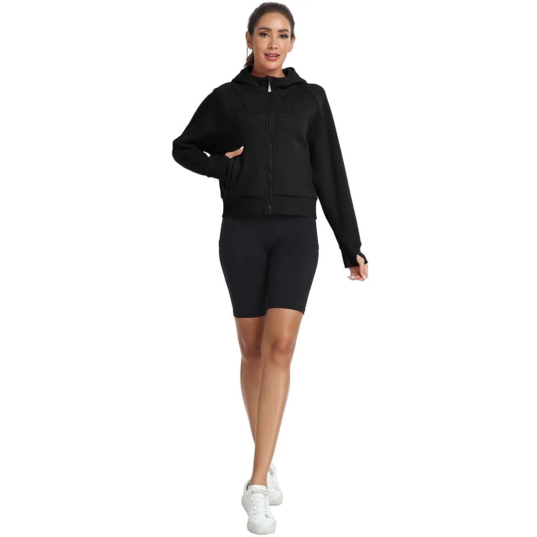 Women's Full Zip Cropped Sweatshirt