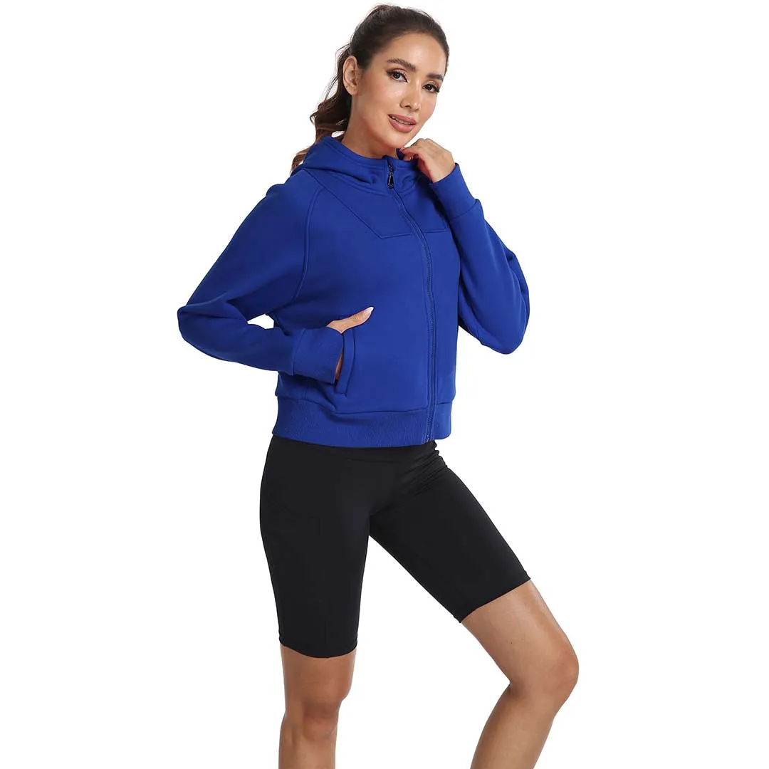 Women's Full Zip Cropped Sweatshirt