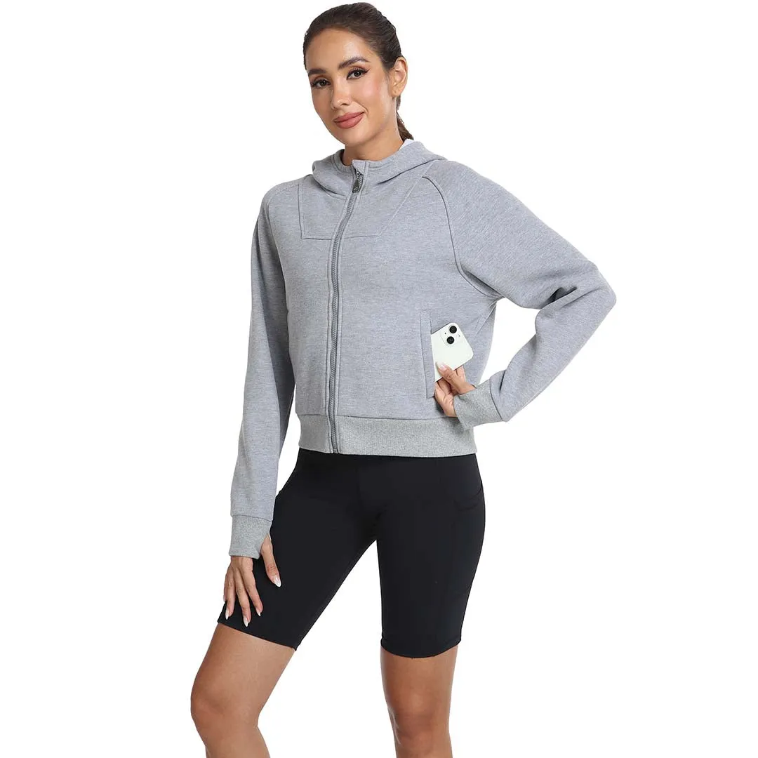 Women's Full Zip Cropped Sweatshirt
