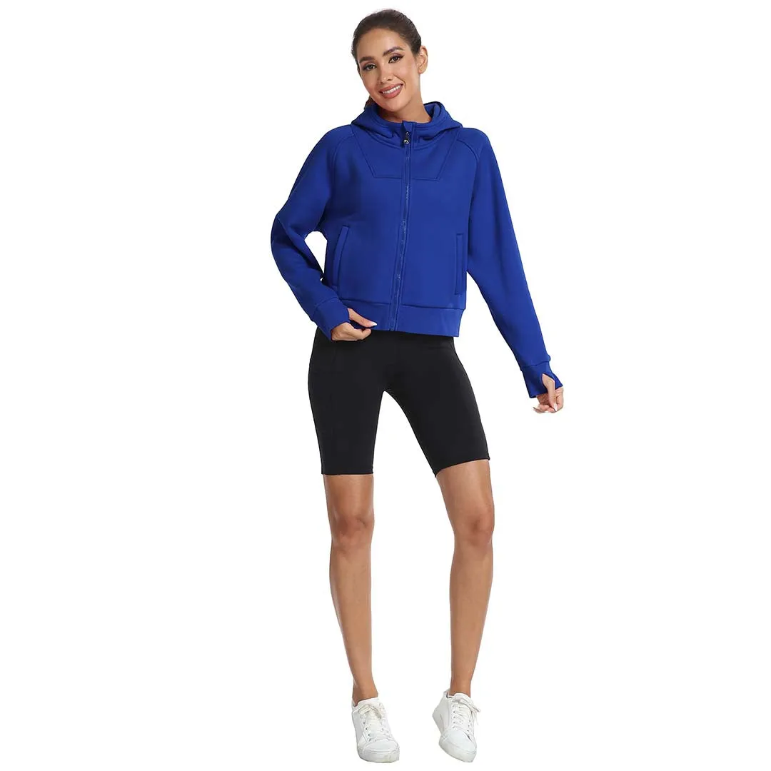 Women's Full Zip Cropped Sweatshirt