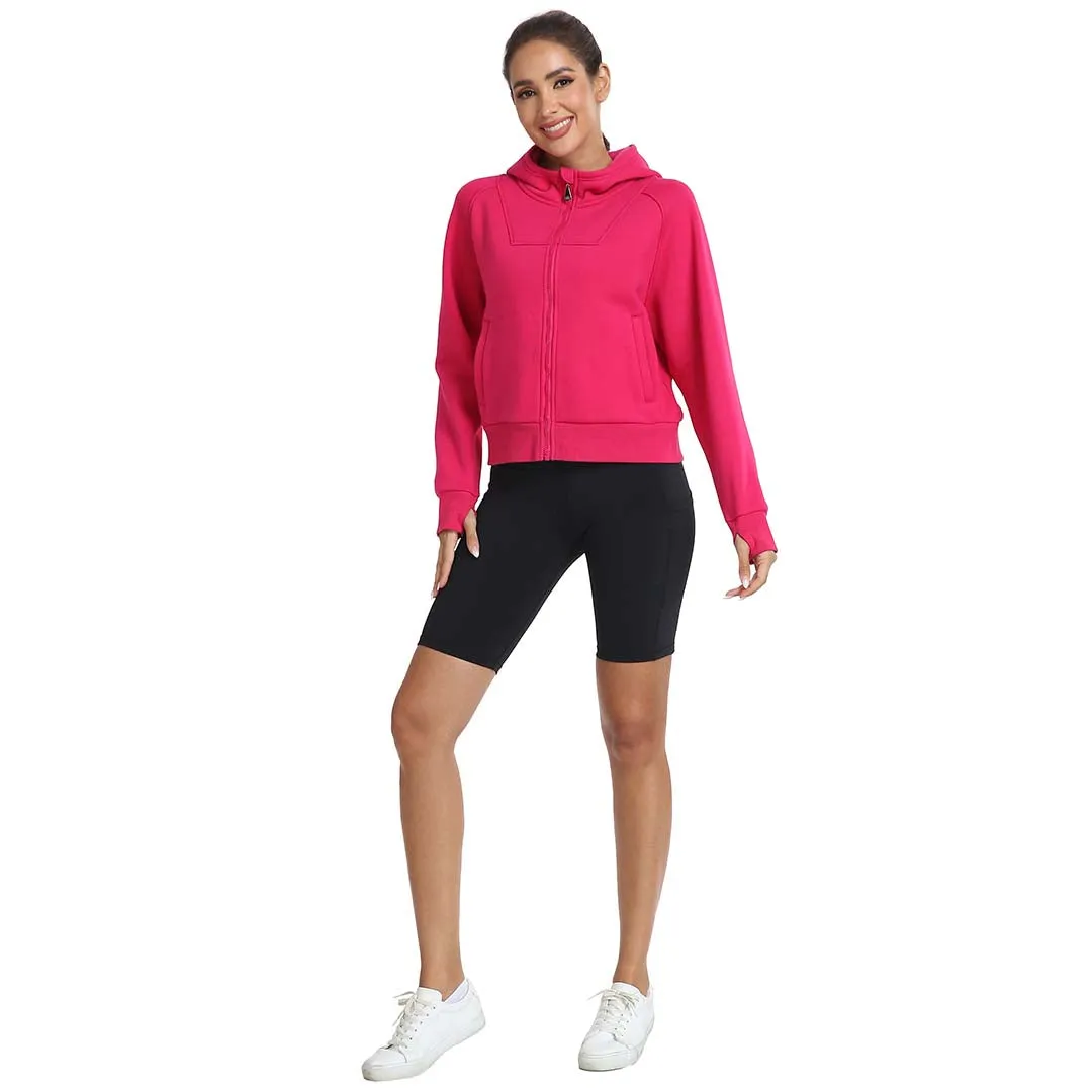 Women's Full Zip Cropped Sweatshirt