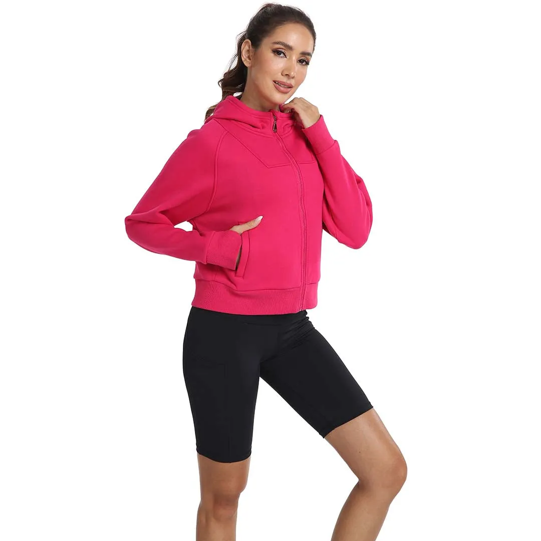 Women's Full Zip Cropped Sweatshirt