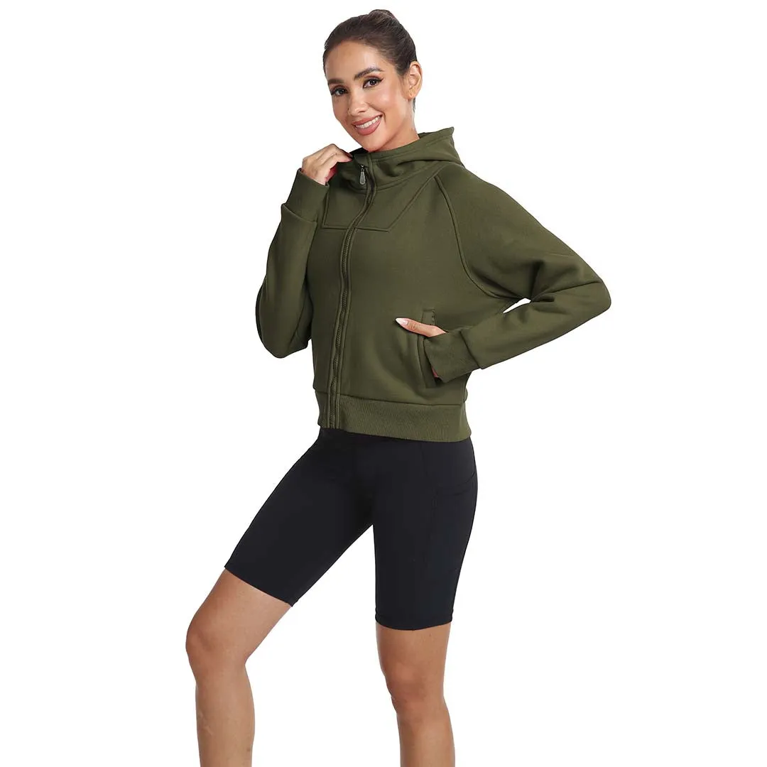 Women's Full Zip Cropped Sweatshirt