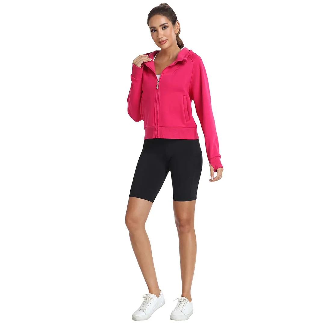 Women's Full Zip Cropped Sweatshirt