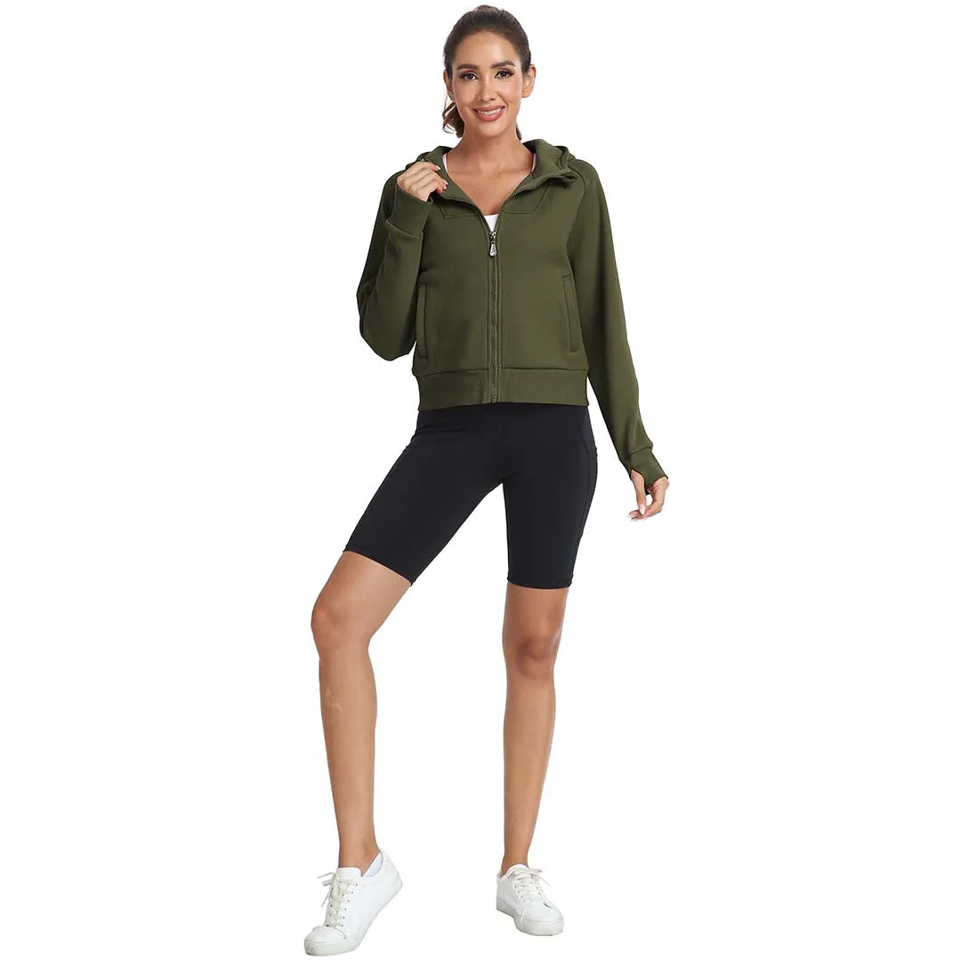 Women's Full Zip Cropped Sweatshirt
