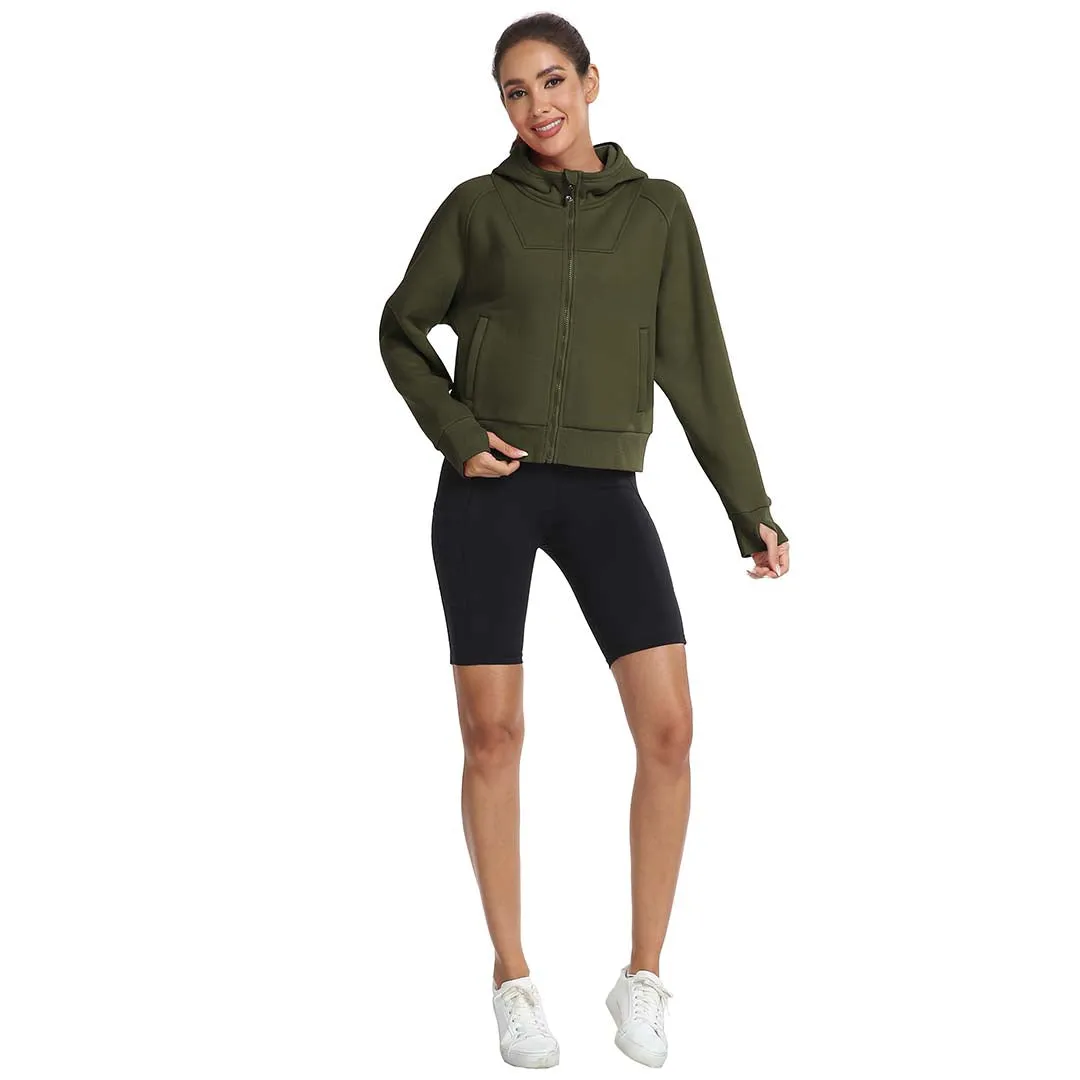 Women's Full Zip Cropped Sweatshirt