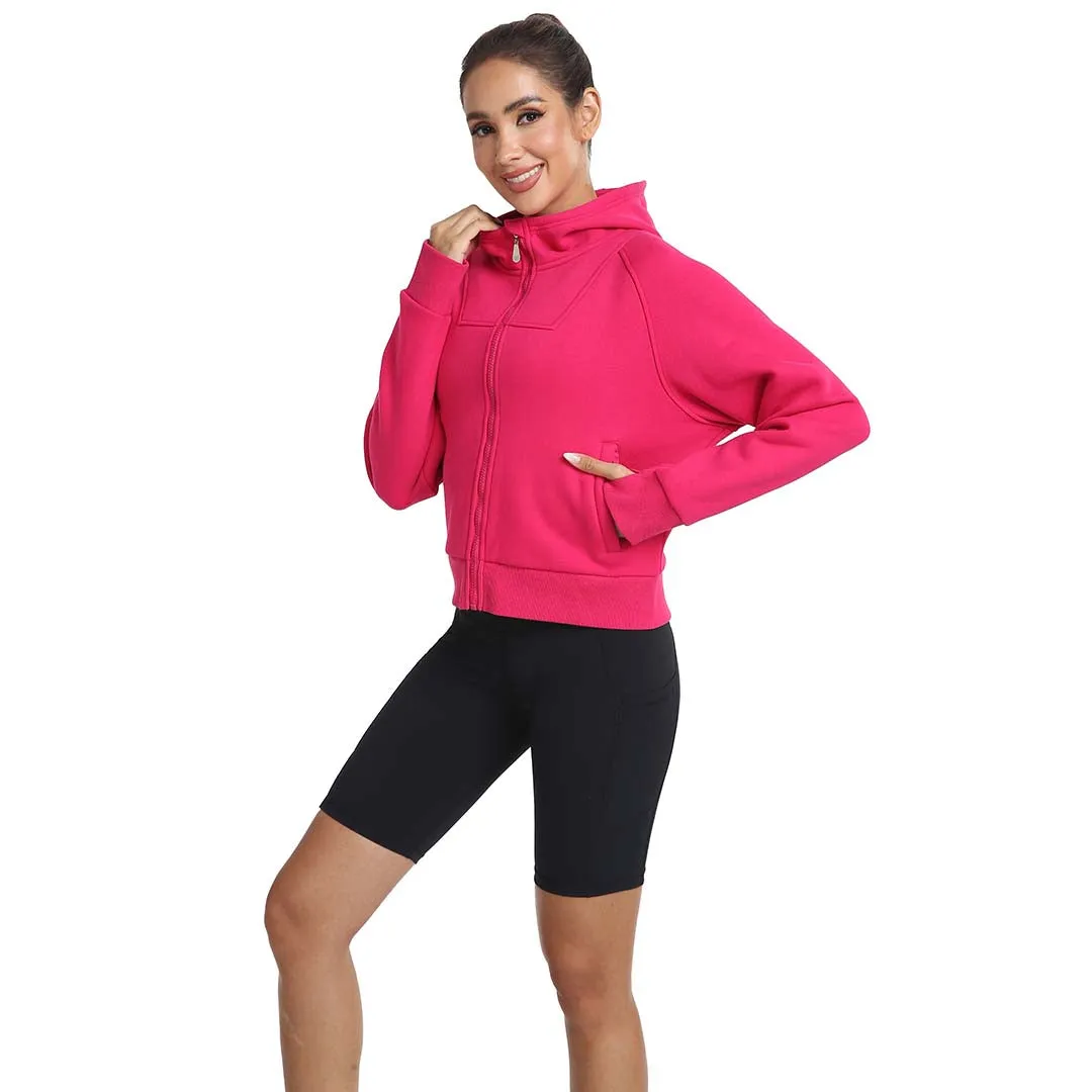 Women's Full Zip Cropped Sweatshirt