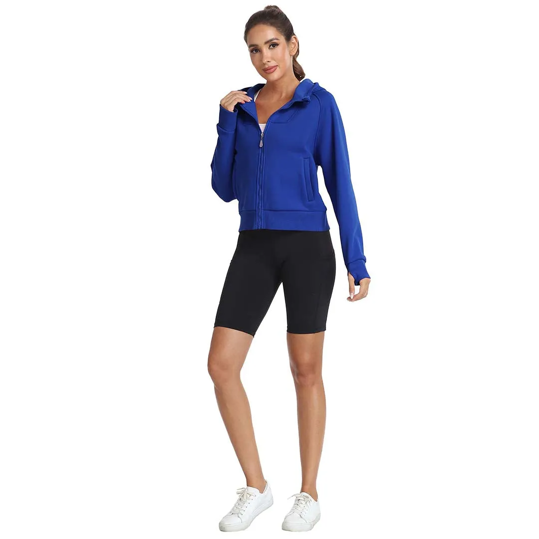 Women's Full Zip Cropped Sweatshirt