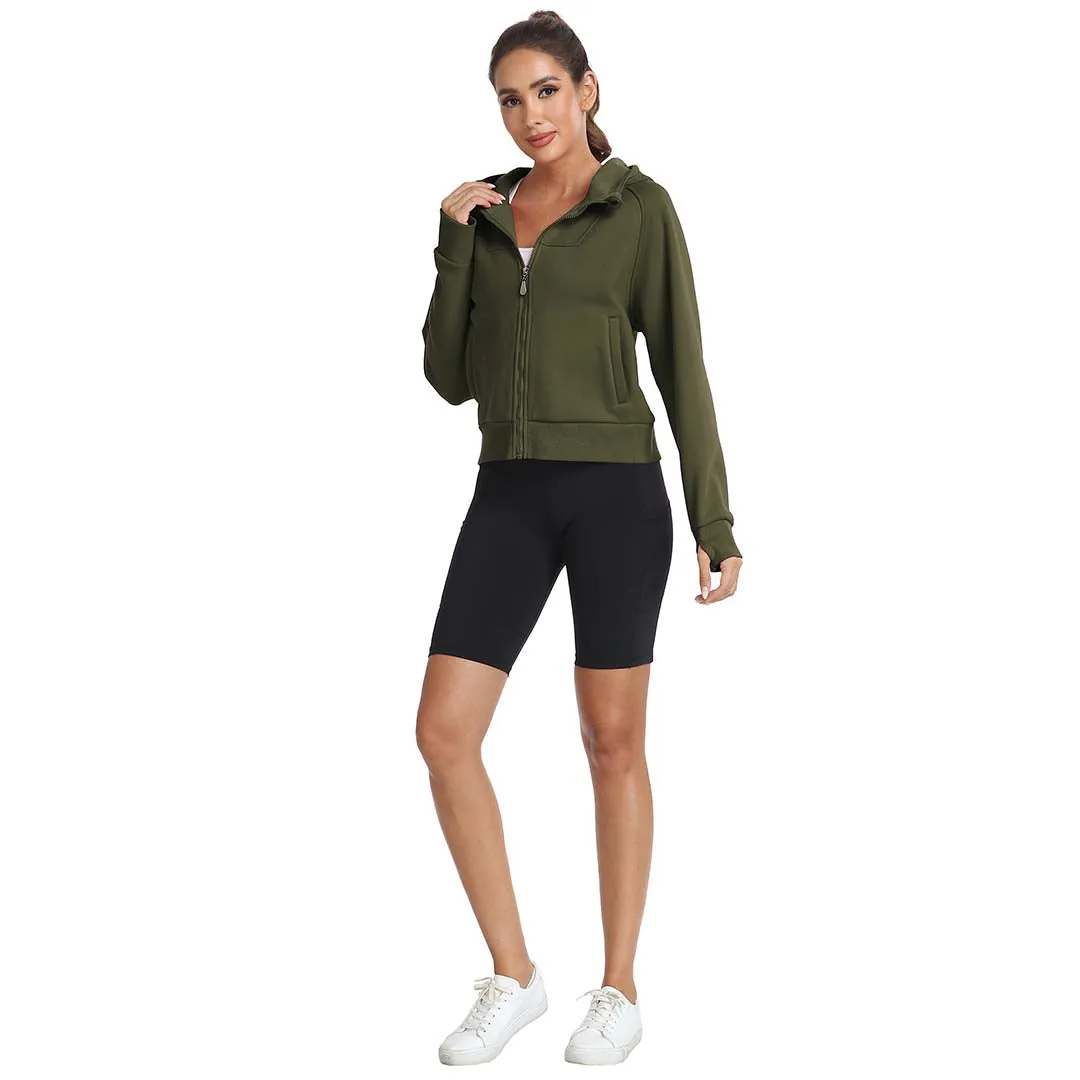 Women's Full Zip Cropped Sweatshirt