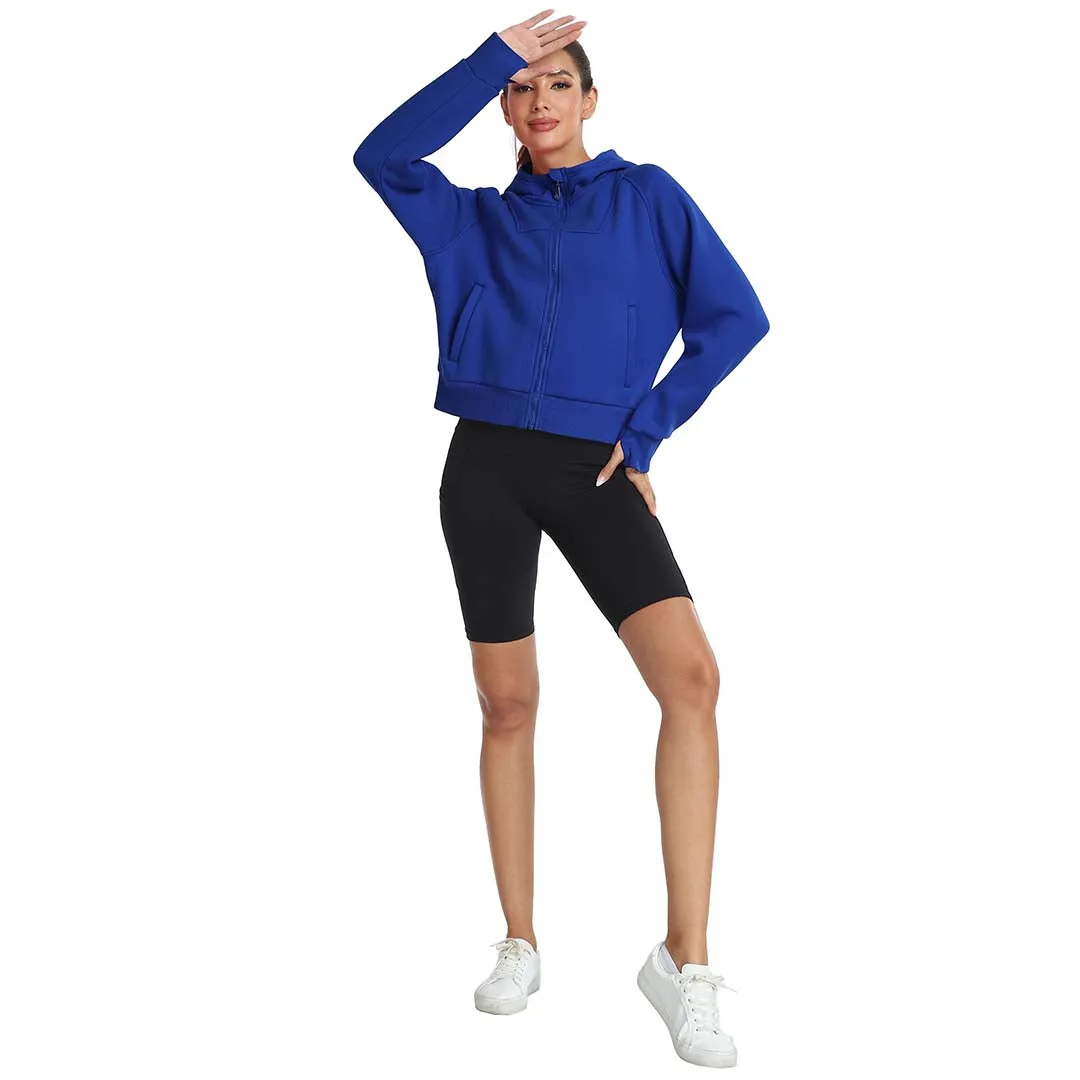 Women's Full Zip Cropped Sweatshirt