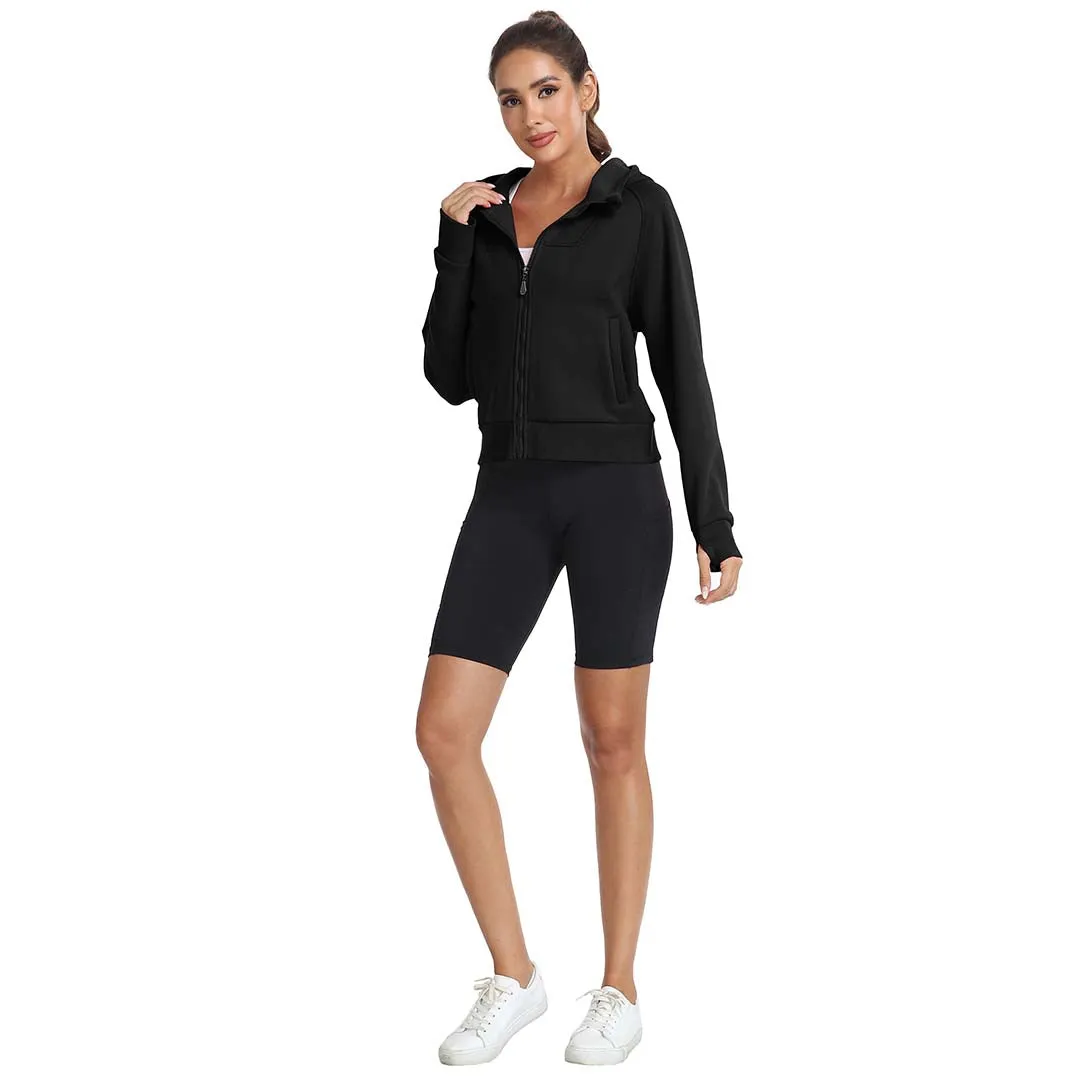 Women's Full Zip Cropped Sweatshirt