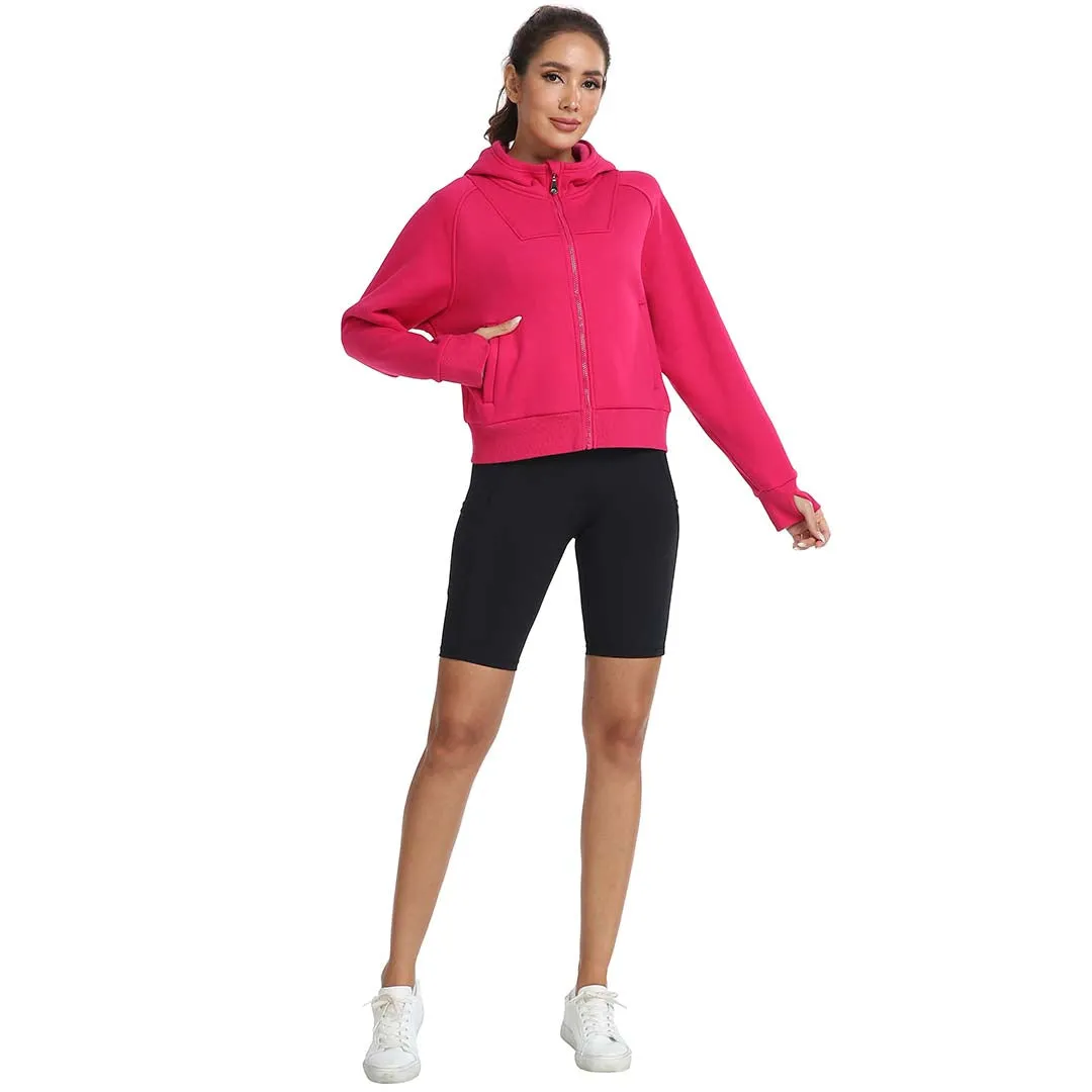 Women's Full Zip Cropped Sweatshirt