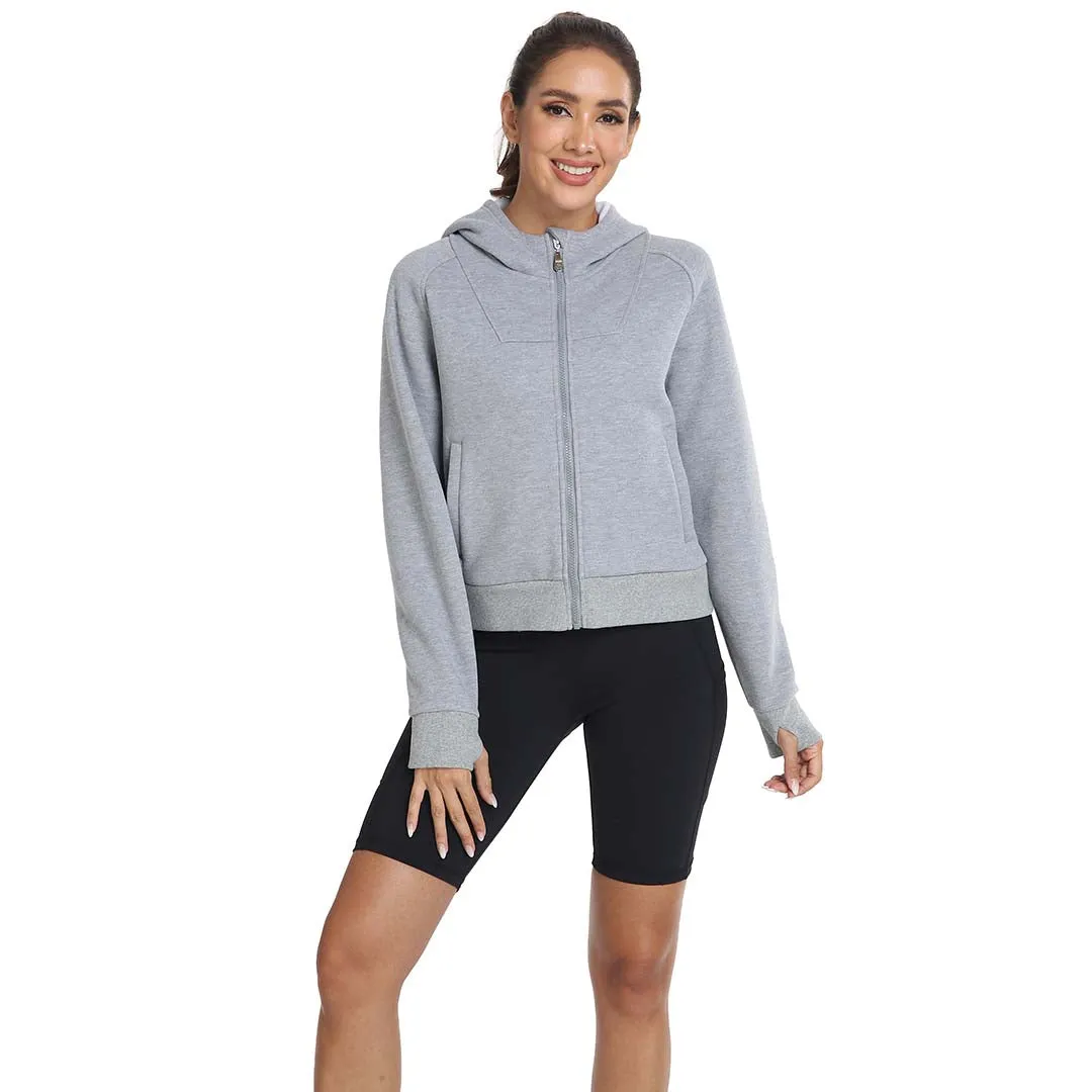 Women's Full Zip Cropped Sweatshirt
