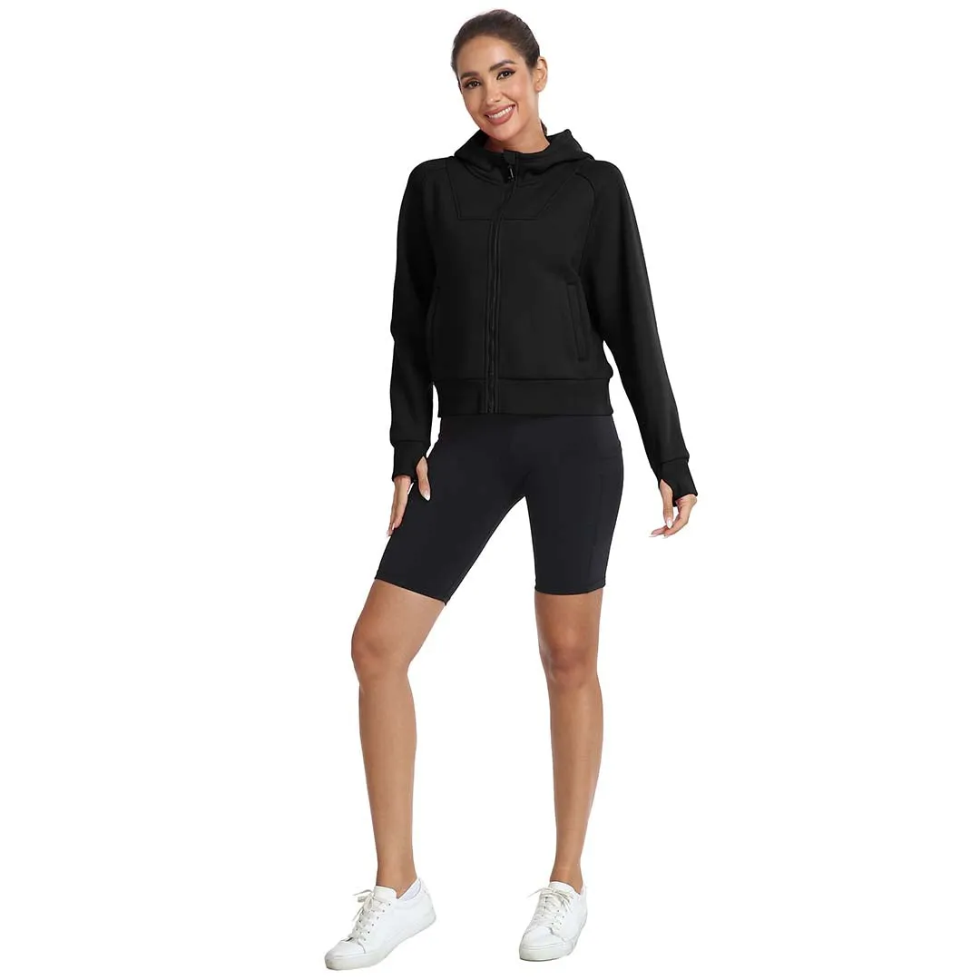 Women's Full Zip Cropped Sweatshirt