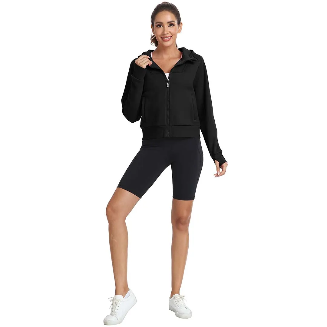 Women's Full Zip Cropped Sweatshirt