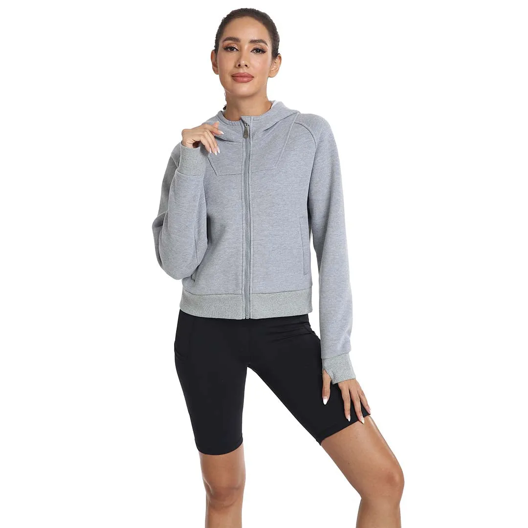 Women's Full Zip Cropped Sweatshirt
