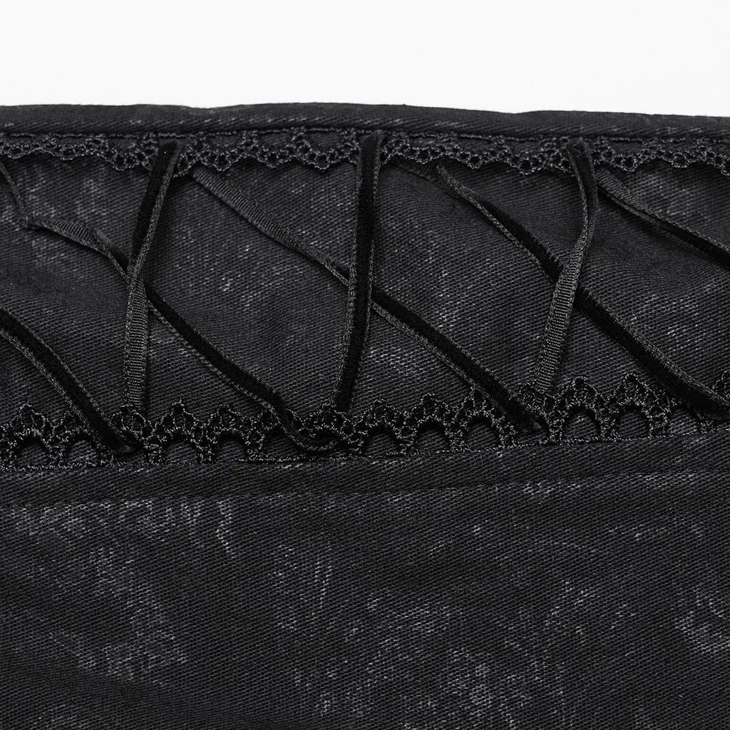 Women's Gothic Buckle Lace-up Pants