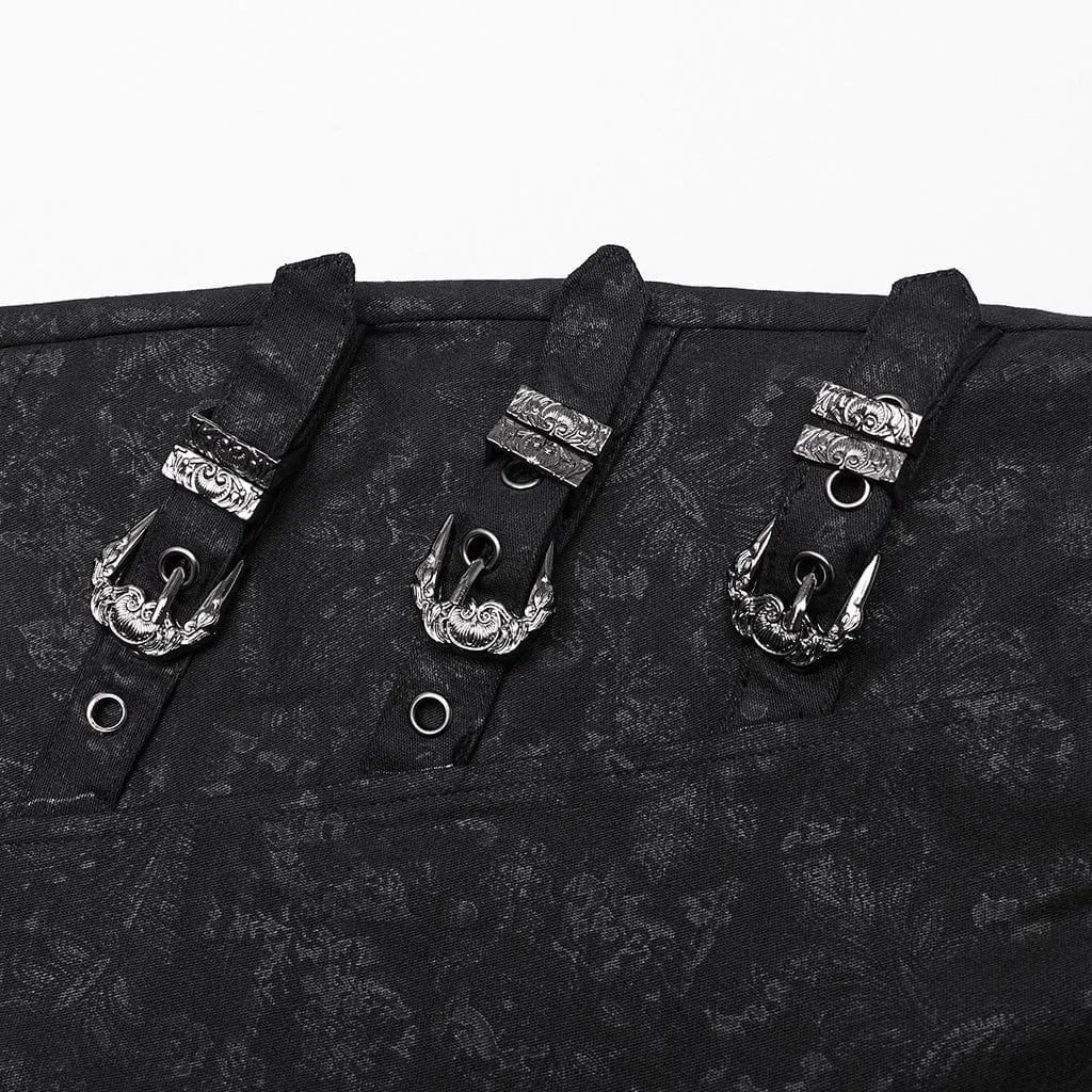 Women's Gothic Buckle Lace-up Pants