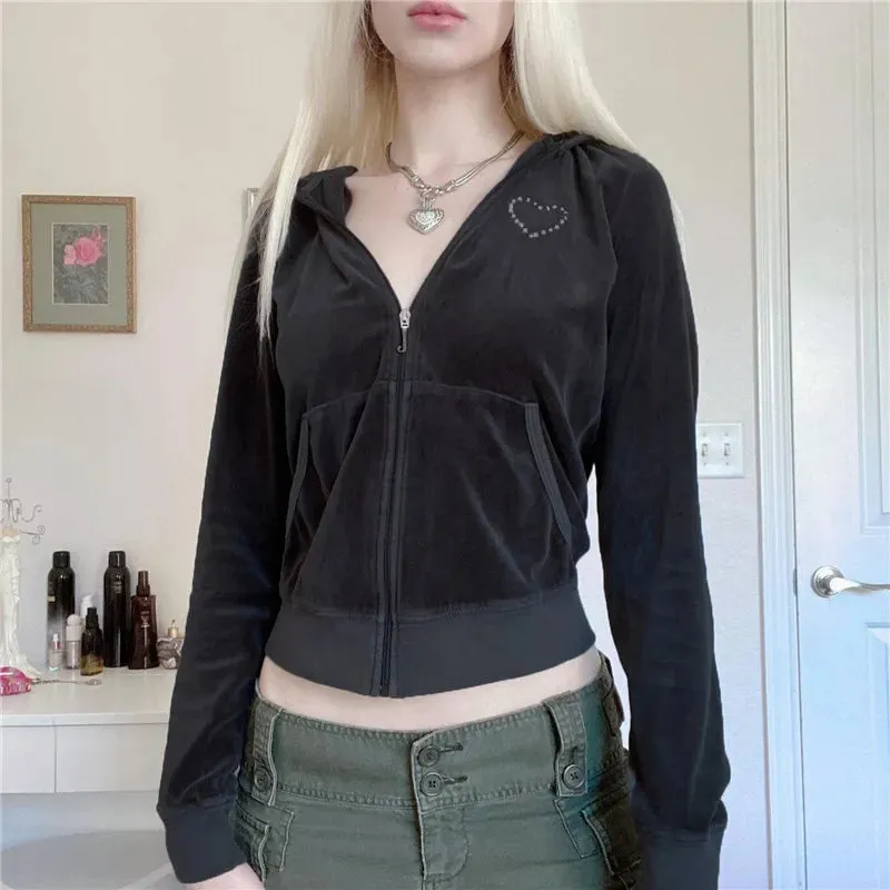 Y2K Aesthetic Vintage Slim Sweatshirts