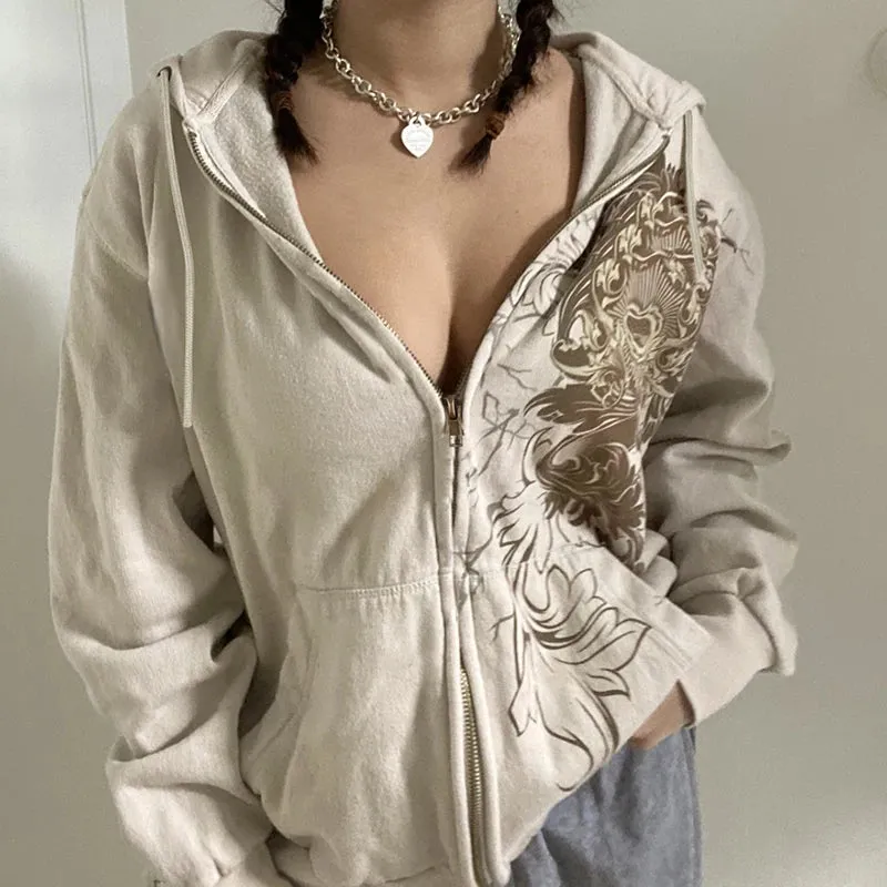Y2K Aesthetic Vintage Slim Sweatshirts
