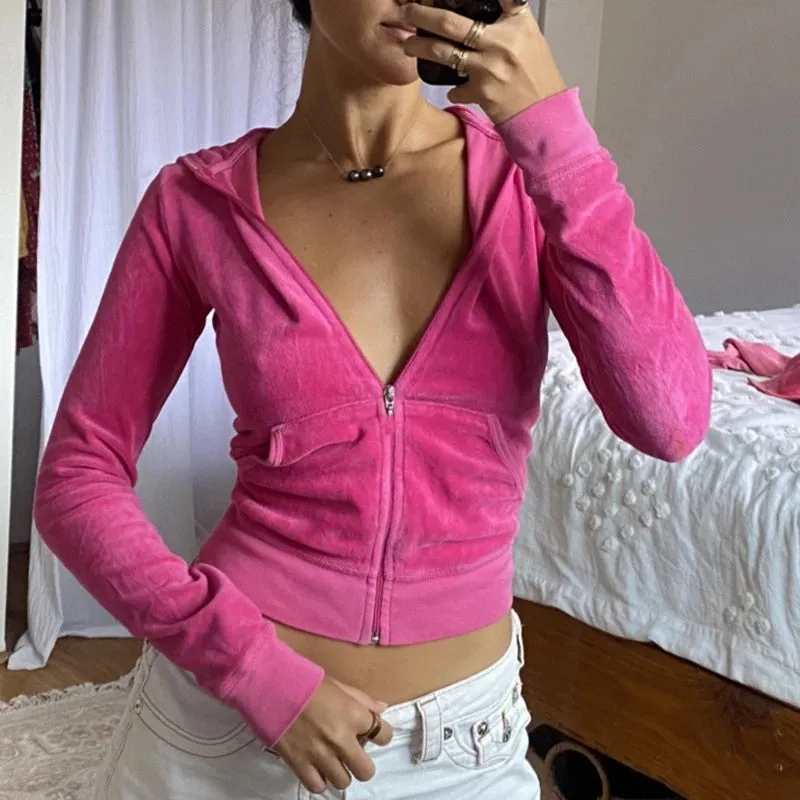 Y2K Aesthetic Vintage Slim Sweatshirts