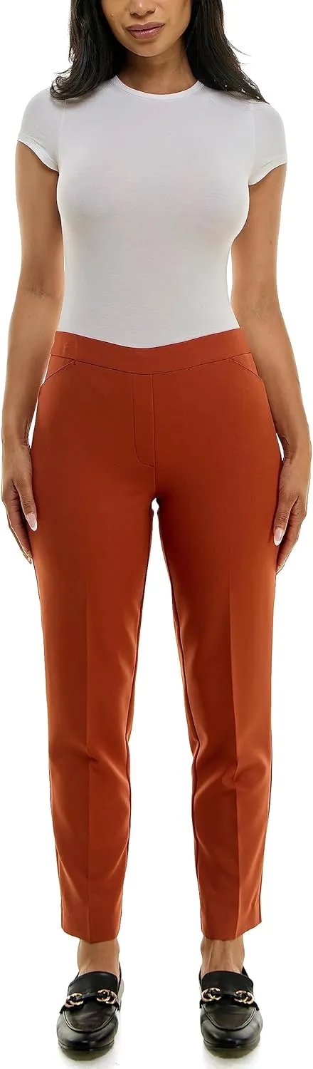Zac & Rachel Women's Pull-on Ankle Pants with Band