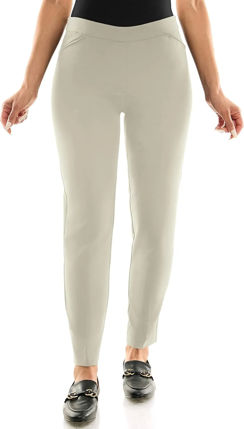 Zac & Rachel Women's Pull-on Ankle Pants with Band